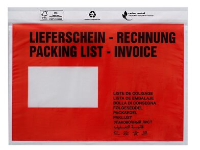 Lieferscheintasche C5 bedruckt Produktabbildung