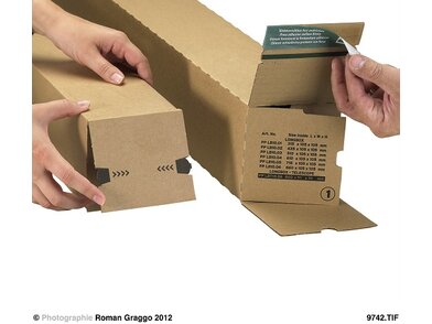 Anwendungsbeispiel Versandhülse Longbox